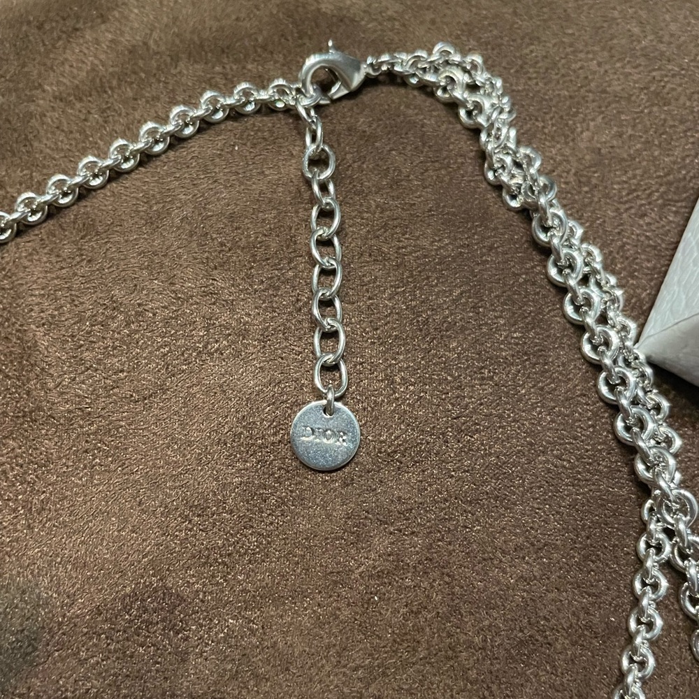 Christian Dior Silver CD Double Layer Chain - Picture 10 of 14